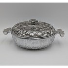 Vintage Don Drumm Original Cast Aluminum Covered Casserole Dish 10  Euc