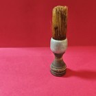 Ws Smith  2 Vintage Shaving Brush Wood Handle Brown Bristles Silver Ferrule