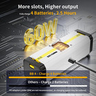 Bb4 4-slot Battery Charger For Lp-e6nh Lp-e6p Batteries