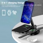 Qi Wireless Fast Charger Charging Stand Pad Dock For Apple Watch Air Pods Iphone
