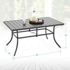 Outdoor Patio Dining Set Metal Table stackable Chairs Garden Furniture Heavy
