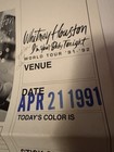 Whitney Houston Vintage Tour Backstage Pass Security Detail Poster 4-21-91