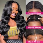 Wear And Go Glueless Wigs Pre Plucked Pre Cut 4x4 Lace Closure Wig Body Wave