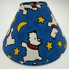 Vintage 90s Lamp Shade Westie Scottie Dog Stars Moon Blue Clip On Kids 11 