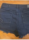 American Eagle High-rise Festival Denim Cut Off Shorts Stretch Black Size 8