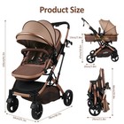 2-in-1 Baby Stroller adjustable Foldable Pushchair newborn Pram W bassinet New