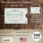 5000 Hotel Key Card Holder  Room Card Sleeve  welcome Guests  2-3 8  X 3-1 2 