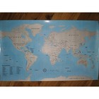 Extra Large Scratch Off World Map Poster - Vibrant Design Travel Scratch Map For