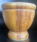 Vintage Solid Wood Mortar 8    Tall  Weighs 3lbs 15 6 Oz 