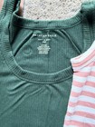 American Eagle Cynthia Rowley Joie 3-pack Ribbed Camisoles S Striped Button
