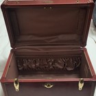 Samsonite True Vintage 1950s Burgundy Hard Vinyl Locking Vanity Case With Key