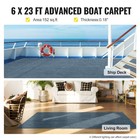 6x23ft Waterproof Marine Carpet With Anti-slip Tpr Backing   Gray Rug