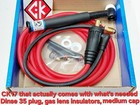 Ck17 Tig Torch Ck17-12-rsf Rg   Dinse 35 Plug For Primeweld   Everlast Tig Mach