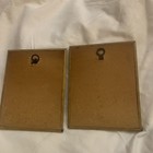 Charming Pair Of Vintage Silhouette Convex Bubble Glass Pictures Man Woman 4 x5 