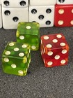 Vintage Bakelite Dice Lot Of 13   Red And Green Vintage Dice Collection