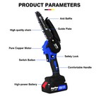 6in Cordless Mini Electric Chainsaw Handheld Chain Saw Battery Power Wood Cutter