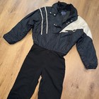 Vtg 70s 80s Ski Suit Serac One Piece Snowsuit Apres Snow Bib Leggings Womens 12