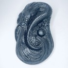 Vintage Chinese Carved Black Stone Dragon 20x12x3cm Detailed Hand-carved Rare