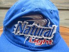 Natural Light Hat Cap Strap Back One Size Blue Beer Logo Mens Embroidered Promo