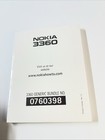 Nokia 3360 Cell Phone User Guide Manual Instruction 2001 Vintage still Sealed