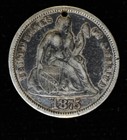 1875 Love Token Engraved Dv Silver Liberty Seated Dime Necklace Ready