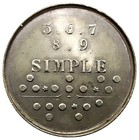  1830 s  Silver Vorsight-2108 simple-2019f  r-8  German Whist Token 