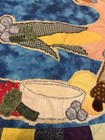 Ekoostik Hookah Flag  Fan Made  Food Drive 2003 Quilted And Painted Ooak Ohio