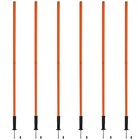Tnzmart Orange Spring Speed Pole Set Soccer Plug-in Type 4 9 Ft Pack Of 6
