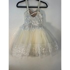 Weissman Girls Xl Xlc White Floral Sequin Ballet Dance Tutu Leotard Costume