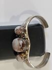 Vintage Native American Navajo Sterling Silver Cuff Bracelet Thomas Francisco