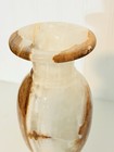 Vintage Handcrafted Multi-color Banded Onyx Marble Stone Vase - 10   