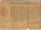 Jonathan Trumbull Jr Signed 1804 Ct Militia Commission Washington Aide Governor