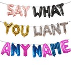 16  Letters Foil Balloons Custom Name Age Name Birthday Party Decoration Baloons