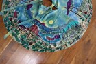 Vintage 1960 s Mexican Painted Cotton Circle Skirt Size 32  Waist Exc Condition