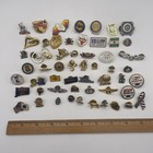 55 Vintage To Modern Lapel Hat Pins Mixed Lot Advertising Enamel Travel And More