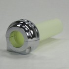 Chrome Single Cable Motorcycle Throttle Control Assembly For 1    Bars - Grooved