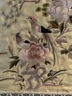 Japanese Embroidery Of Silk Flowers And Birds Framed Picture 14  X 15 