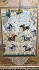 Persian Miniature Painting Polo Scene Hand Painted Middle Eastern Art Framed