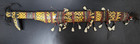 Vintage Dayak Mandau Borneo Tribal Headhunter Sword Knife W  Decorated Sheath