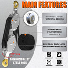 Rope Hoist Pulley System 4400 Lb 8 1 Block And Tackle 65 Ft Heavy Duty