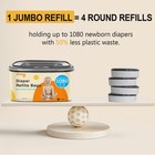 Jumbo Square Diaper Bags Refill Compatible With Diaper Genie Classic compact    
