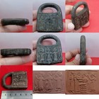 Sassanian Old Near Eastern Amulet Engraved Both Sides Rare Found Piece