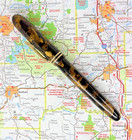 Vintage Conklin Symetrik Fountain Pen Brown Marbled W  14k Gold Nib - Restored