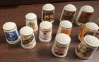 Vintage Lot Of 16 Advertising  Porcelain Thimbles Collectible