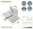 Alpine Wall Mounted Baby Changing Diaper Station  Horizontal Baby Changing Table