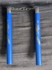 Two  2  Foam Nunchucks  Dragon Pattern For Martial Art Karate Training - Blue