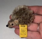 Vintage Steiff Miniature Hedgehog 1670 06 Original Button Tag Germany