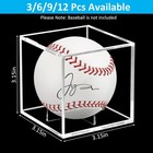 Clear Acrylic Baseball Display Case  Convenient 3-piece Holder For Collectibles