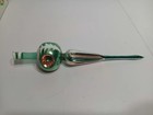 Vintage Green Mercury Glass Christmas Tree Topper Indent Mica Pine Tree Spire