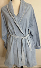 Vtg Cabernet Denim Chambray Womens Robe Blue Jean Cowboy Western